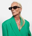 Солнцезащитные очки прямоугольной формы Celine, черный - фото 3