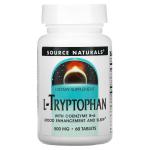 Source Naturals L-триптофан с витамином В6 в коэнзимной форме 500 мг, 60 таблеток - фото