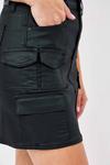 Мини-юбка Cargo черного цвета с покрытием HIDDEN - фото 5