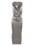 Платье с драпированным вырезом STEPHAN JANSON, серый - фото