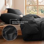 Комплект постельного белья Bedsure, 3 предмета, 200х200/80x80 см, черный - фото 3