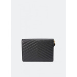 Клатч SAINT LAURENT Envelope pouch, черный - фото 3