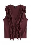 Топ Lindex SLEEVELESS, Dark Red - фото 4