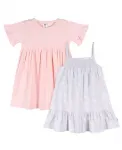 Платье для девочки с коротким рукавом и без рукавов, 2 шт Gerber, розовый - фото