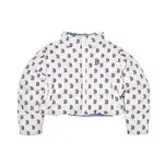 Пуховик женский серый белый Mlb - фото