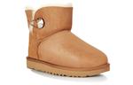 Ботинки зимние UGG с пуговицей, коричневый - фото 4