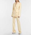 Брюки из крепа с высокой посадкой THE ATTICO, желтый - фото 2