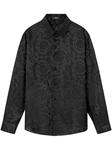 Рубашка с жаккардовым узором в стиле барокко Versace, черный - фото