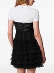 Платье мини из тюля TWINSET, черный - фото 4