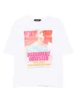 Футболка с принтом Dsquared2, белый - фото