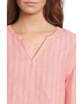 Рубашка L.L.Bean Premium Washable Linen Shirt Split-Neck Stripe, цвет Dark Salmon Stripe - фото 4