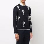 Футболка мужская синяя FW22 THOM BROWNE - фото 4