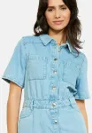 Короткое джинсовое платье Lolaliza, Blue Bleached - фото 4