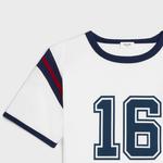 Футболка женская Celine, белый / синий / черный - фото 5