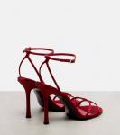 Сатиновые сандалии Leo 100 Jimmy Choo, Ruby Red - фото 2