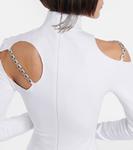 Платье макси с декорированным вырезом Christopher Kane, Optic White - фото 6