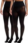 Женские полупрозрачные колготки, 2 пары Commando, Black - фото