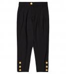 Украшенные плиссированные брюки Balmain, черный - фото
