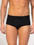 Трусики zd ZERO DEFECTS Senior Prinstriped Fly Front Brief, черный - фото