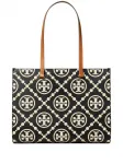 Сумка-тоут T Monogram Contrast Tory Burch, черный - фото
