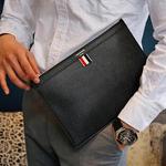 Клатч на молнии с логотипом THOM BROWNE - фото 7