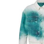 Мужская джинсовая куртка Louis Vuitton, белый/зеленый - фото 5