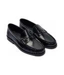 Кожаные лоферы с монограммой Tommy Hilfiger, черный - фото 3