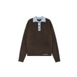 WE11DONE Мужская поло коричневого цвета - фото