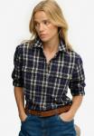Блуза Superdry & Co Button-down blouse, Navy/Green Check/Blue - фото 5