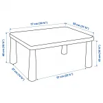 Детский стол IKEA MAMMUT, 77х55 см, белый - фото 4