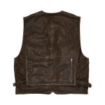 Утепленный жилет Supreme Leather Cargo Vest, Brown - фото 2