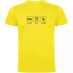 Футболка Kruskis Sleep Eat And Climb, желтый - фото