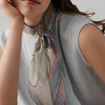 HERMES Шёлковый платок, Light Blue - фото 6