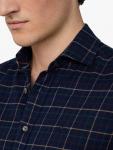Фланелевая рубашка таттерсолл с приталенным кроем Hackett London, Navy - фото 5
