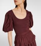 Мини-платье Tilda из хлопковой смеси Ulla Johnson, Bordeaux - фото 4