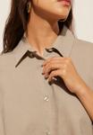 Блуза Calzedonia Button-down blouse, Nude/Tan - фото 4