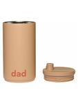 Термокружка "Папа" бежевого цвета - 350 мл Design Letters - фото 2