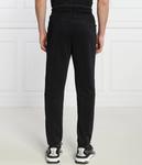 Штаны спортивные Ea7 Regular Fit с зеленым логотипом, черный - фото 4