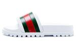 Сандалии GUCCI Web Slide Sandal White - фото
