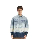 SS22 Джинсовая куртка-рубашка с принтом тай-дай Evisu, синий - фото 3