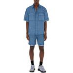 Рубашка Short sleeve Linen Shirt Burberry, синий - фото 5