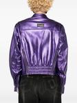 LaQuan Smith бомбер с эффектом металлик, фиолетовый - фото 4