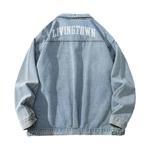 LIVINGTOWN Джинсовая куртка унисекс, Blue Coat+White Sweatshirt - фото 10