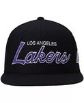 Мужская черная кепка Snapback Los Angeles Lakers Hardwood Classics Script 2.0 Mitchell & Ness - фото 3