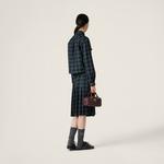 Клетчатая рубашка Miu Miu, зеленый - фото 3