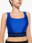 Укороченный топ с логотипом Just Cavalli, синий - фото 5