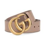 GUCCI Ремень GG Marmont, Gray Pink - фото