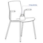 Конференц-стул LÄKTARE IKEA, цвет medium grey/white - фото 3