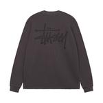 Толстовка Stussy Basic Stock с длинными рукавами, цвет Washed Black - фото 2