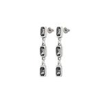 Серые каскадные серьги-капли Unode49, серо-серебристый - фото 2